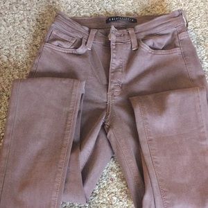 fashion nova rose wood color skinny jeans